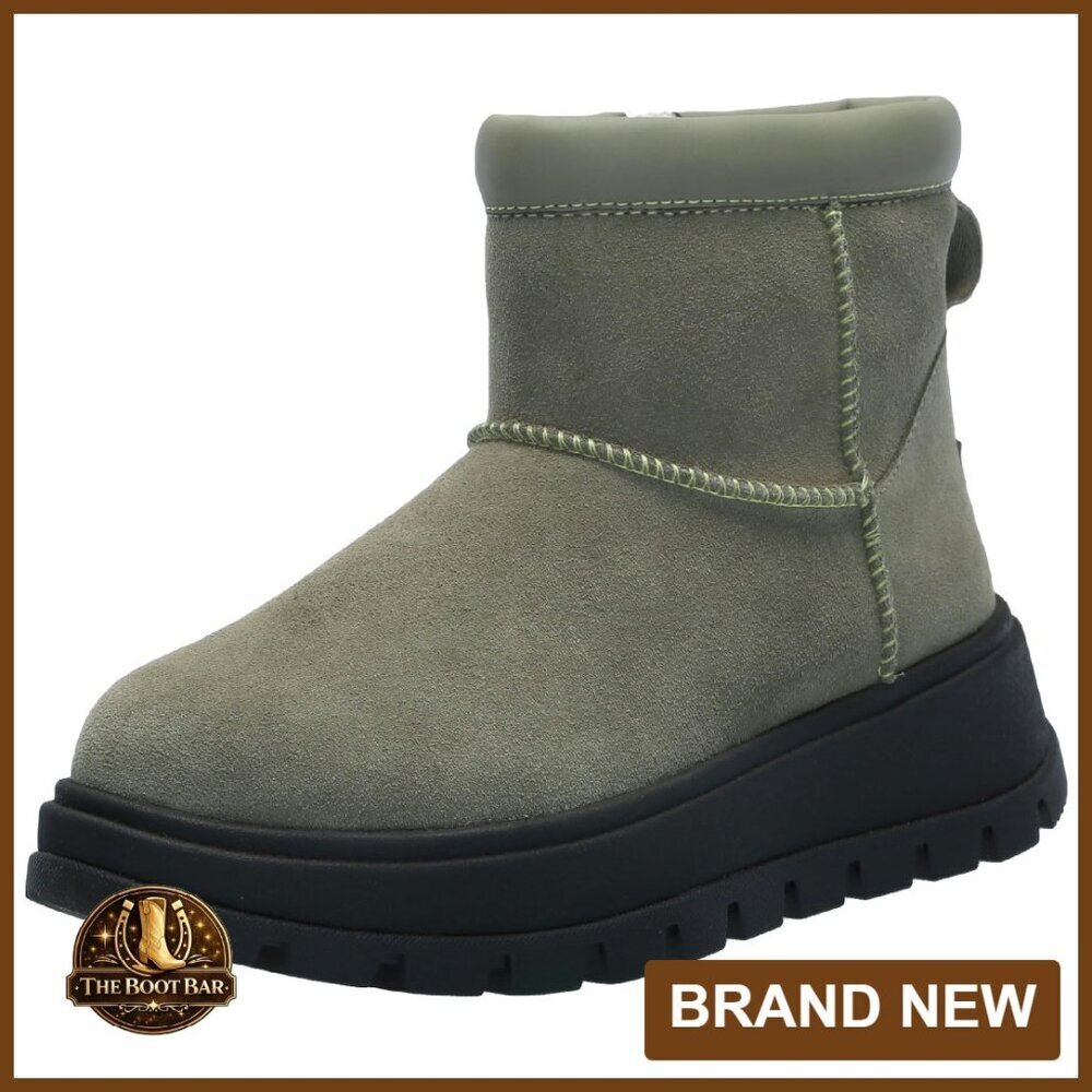 Waterproof Suede Ankle Boots with Faux Fur Lining, Size Available